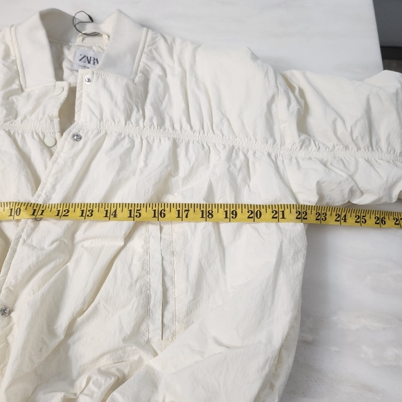 Women's Cream Bomber Jacket - Picture 6 of 8